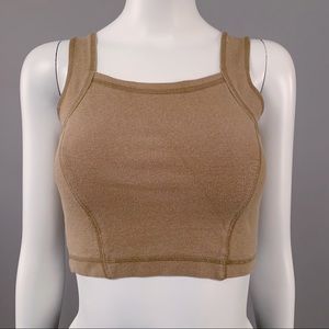 XS/S Vintage 90s Drab olive beige crop top